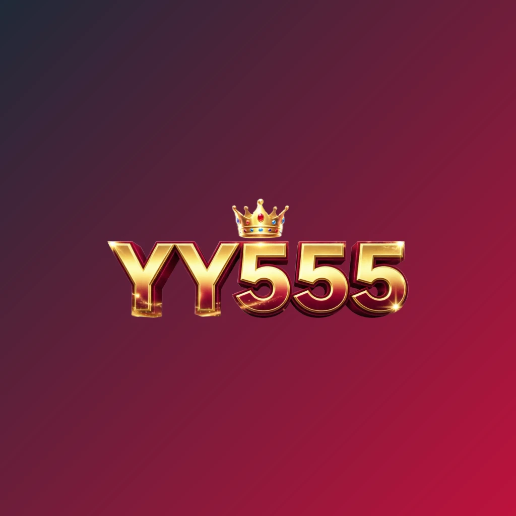Dynamic casino-style logo for YY555 featuring massive bold lettering in bright gold and crimson colors with a glowing crown and sparkling light effects on a transparent background, designed as a wide horizontal rectangular wordmark for website header Dynamic casino-style logo for YY555 featuring massive bold lettering in bright gold and crimson colors with a glowing crown and sparkling light effects on a transparent background, designed as a wide horizontal rectangular wordmark for website header