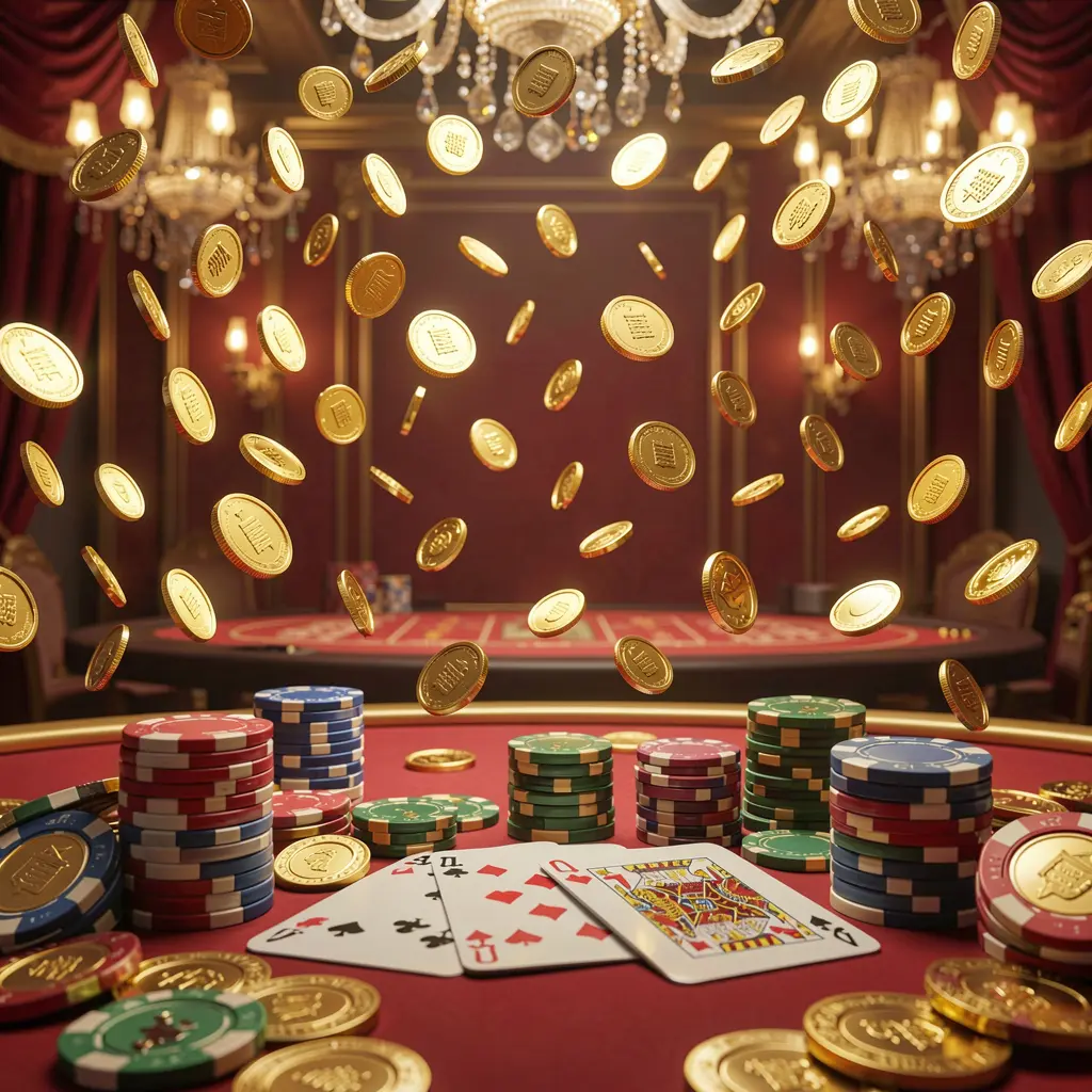 YY555 online gaming platform homepage banner featuring bright casino lights, golden coins raining, poker chips and playing cards in a luxury red and gold atmosphere with high detail 3D render YY555 online gaming platform homepage banner featuring bright casino lights, golden coins raining, poker chips and playing cards in a luxury red and gold atmosphere with high detail 3D render